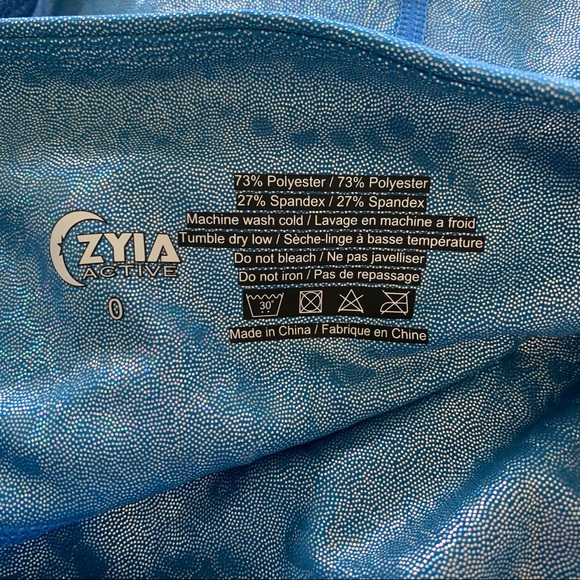 ZYIA Light N Tight Blue Mermaid Hi-Rise Capri Leggings - Picture 11 of 13